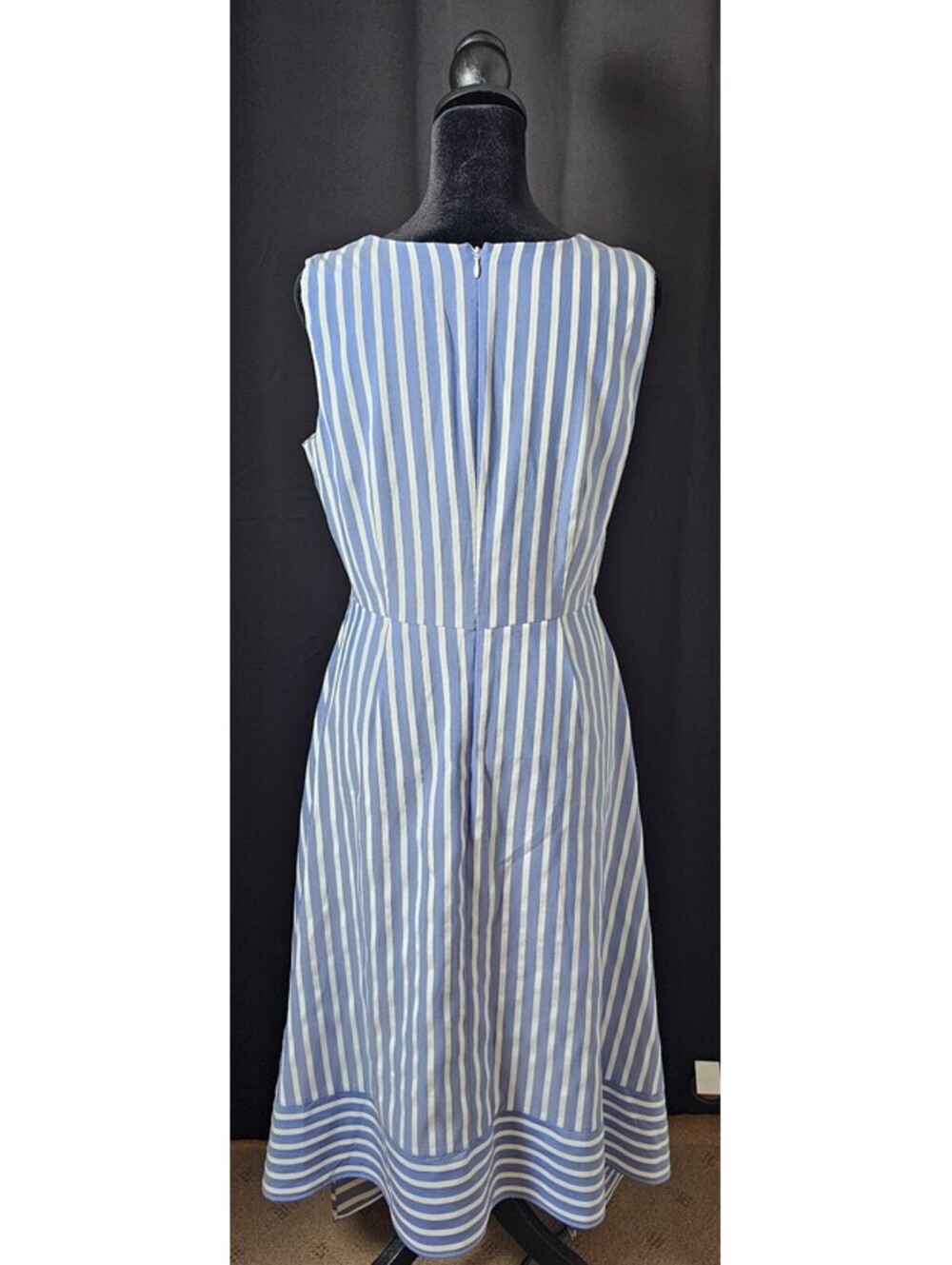 Karl Lagerfeld Dress Blue & White Womens 8 Stripes - Picture 5 of 9